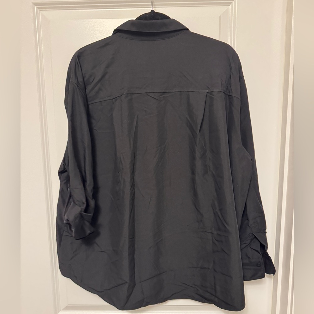 NWT Old Navy women’s button-down utility shirt in black size XL - Picture 6 of 8